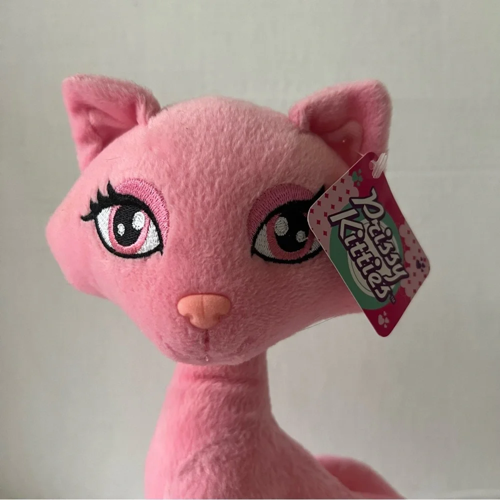 NEW 2004 Prissy Kitties 9” pink Kitty Cat Plush Toy Stuffed Animal Y2K